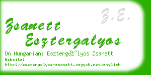 zsanett esztergalyos business card